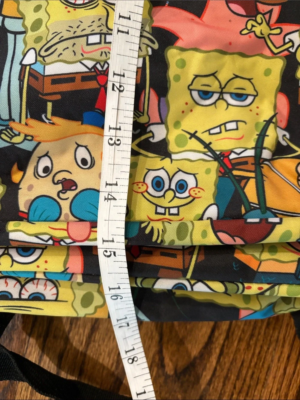 SpongeBob Faces Print Backpack - Colorful Cartoon Design